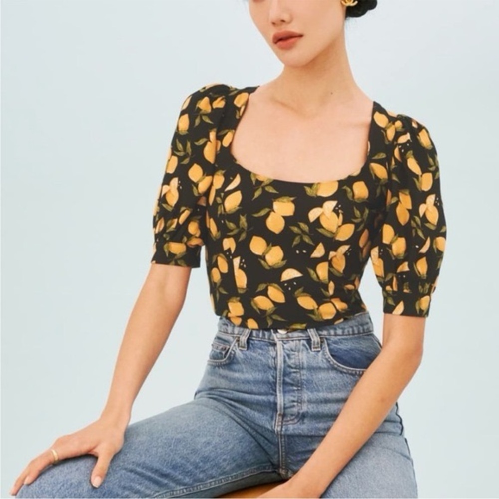 Reformation Cave Top Lemon Drop - Picture 3 of 8